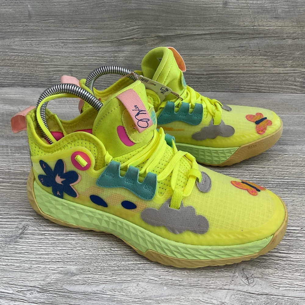 adidas Harden Vol. 5 J Futurenatural Solar Yellow Shoes Size Womens 6 Kids 4.5Y